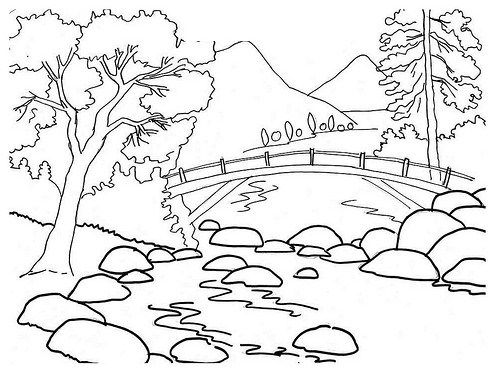 Dibujos de paisaj para colorear coloring pag nature nature drawing for kids coloring pag