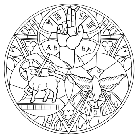 Holy trinity coloring page free printable coloring pages