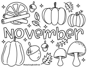 November coloring page noviembre hoja para colorear november colors coloring pages mom calendar