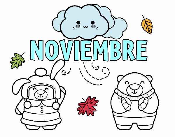 Dibujo de noviembre pintado por en el dãa