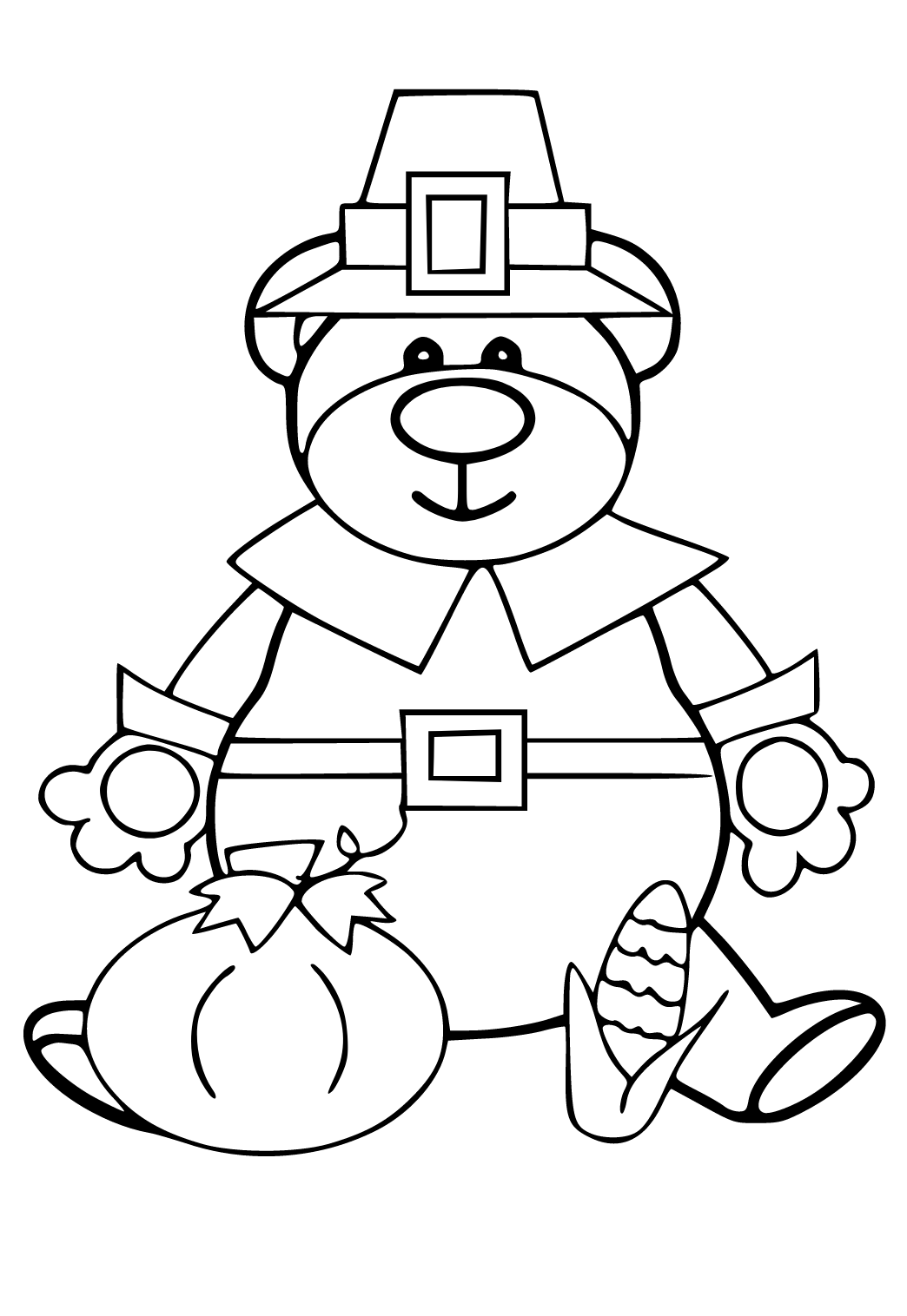 Free printable november bear coloring page for adults and kids