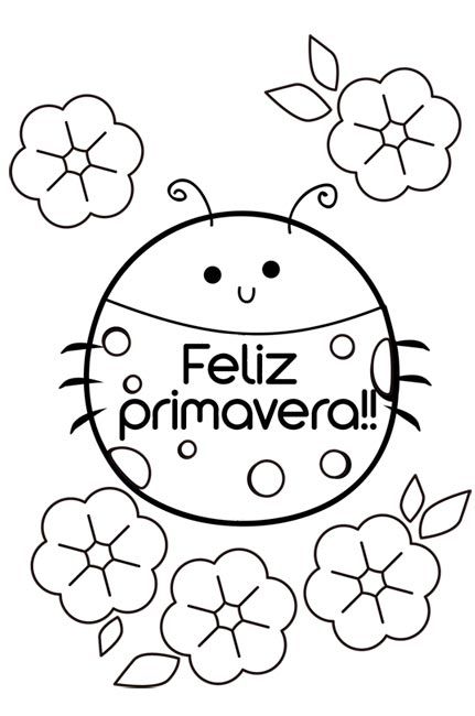 Dibujos primavera dibujos para colorear primavera feliz primavera