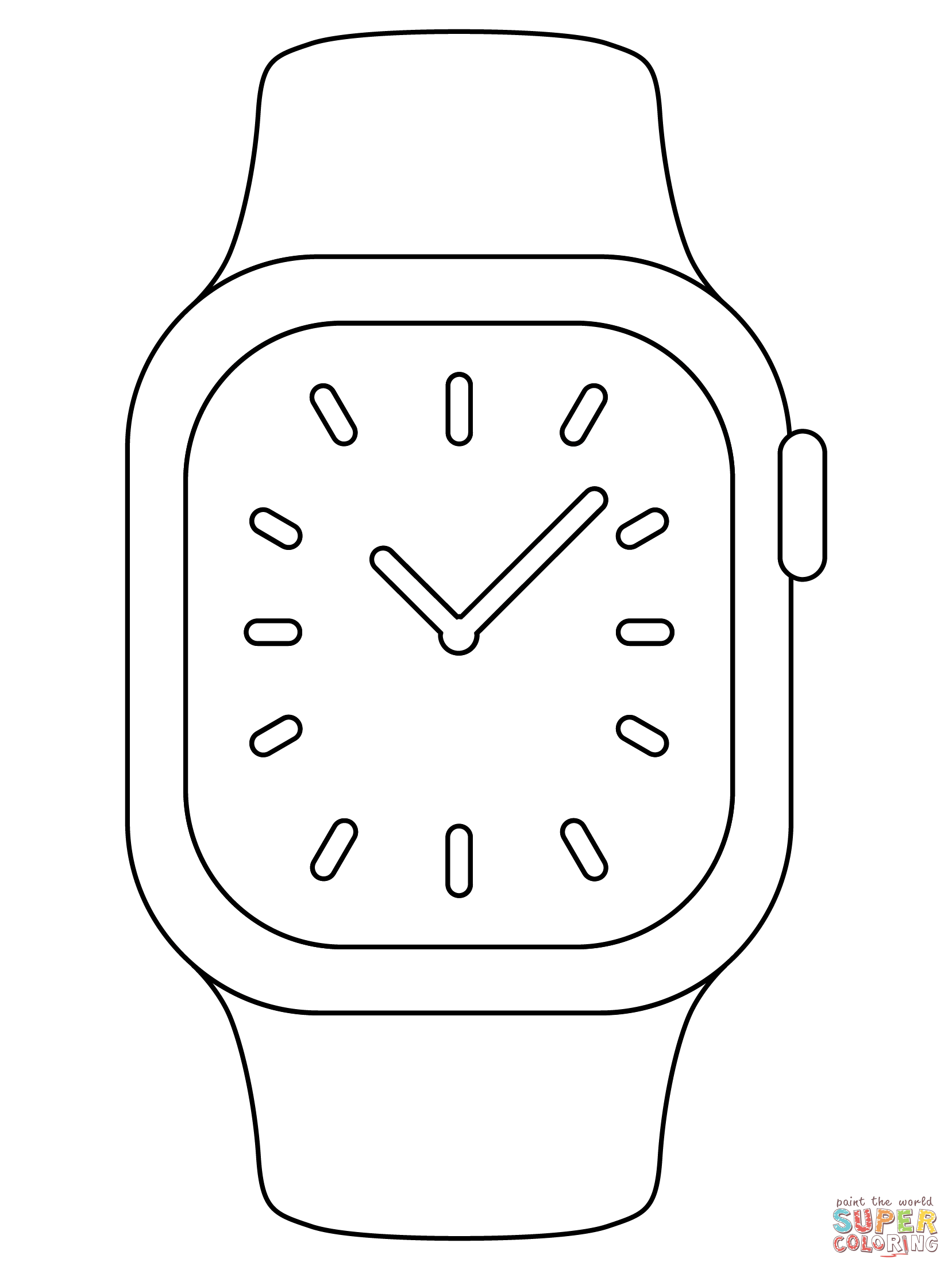 Dibujo de reloj de manzana para colorear dibujos para colorear imprimir gratis