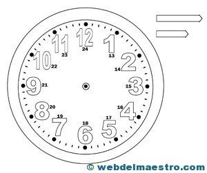 Reloj para aprender la hora