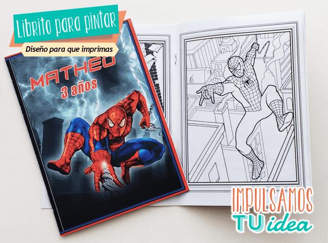 Spiderman librito pintar