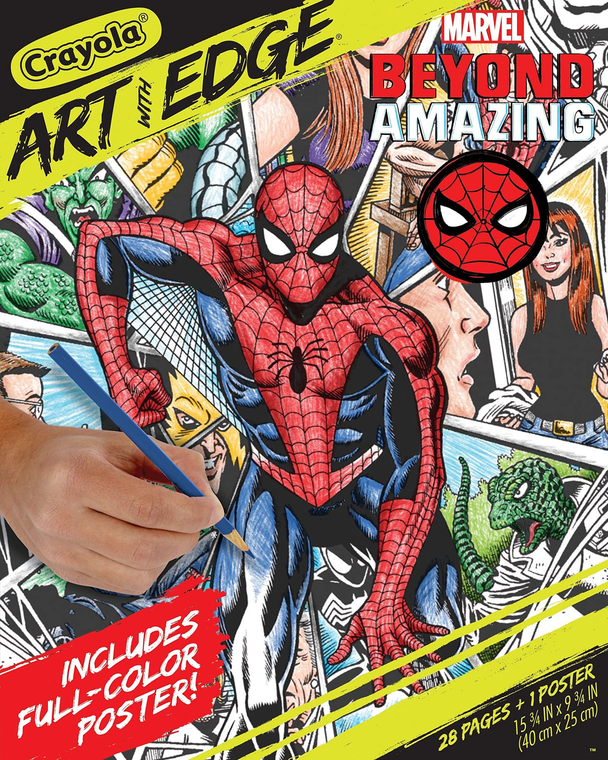 Crayola arte con borde spiderman beyond amazing pãginas para colorear pãginas spiderman para colorear colorear para adultos regalo para adolescentes juguetes y juegos