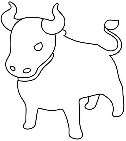Ox emoji coloring page free printable coloring pages