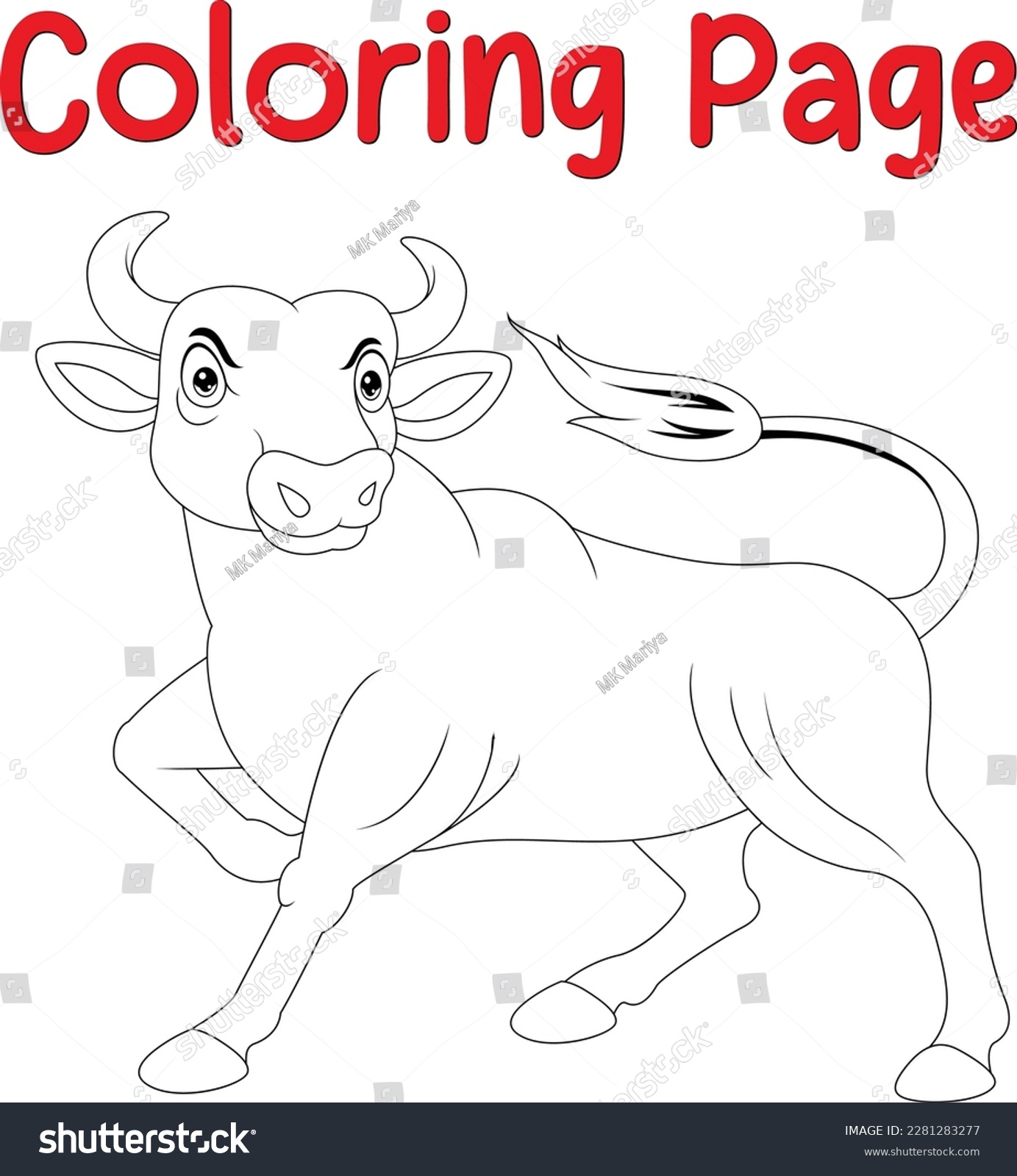 Imãgenes fotos de stock objetos en d y vectores sobre coloring page bull