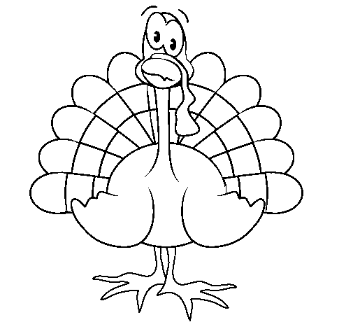 Dibujo de pavo para colorear