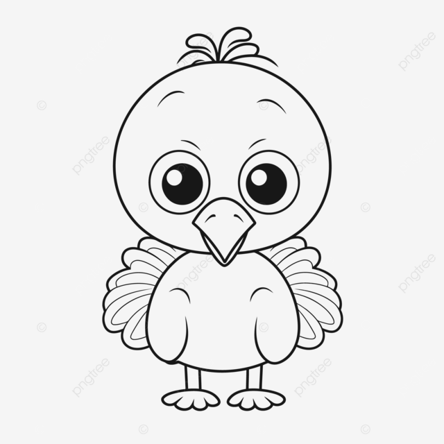 Dibujo de lindo pavo para colorear niãos quema boceto vector png dibujos dibujo de pavo dibujo de ala dibujo clave png y vector para dcargar gratis