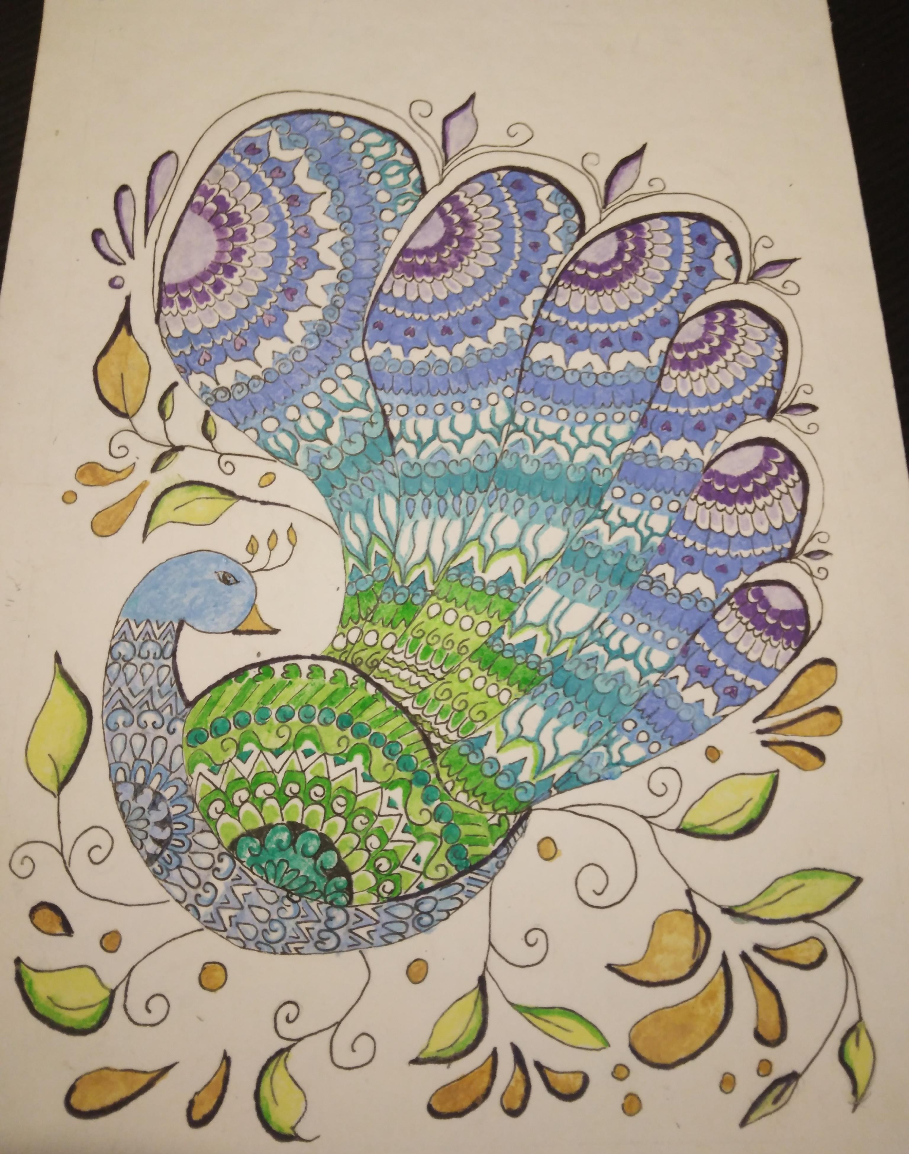 Mandala de pavo real aprenda a dibujar diseãos creativos mayuri dhanad