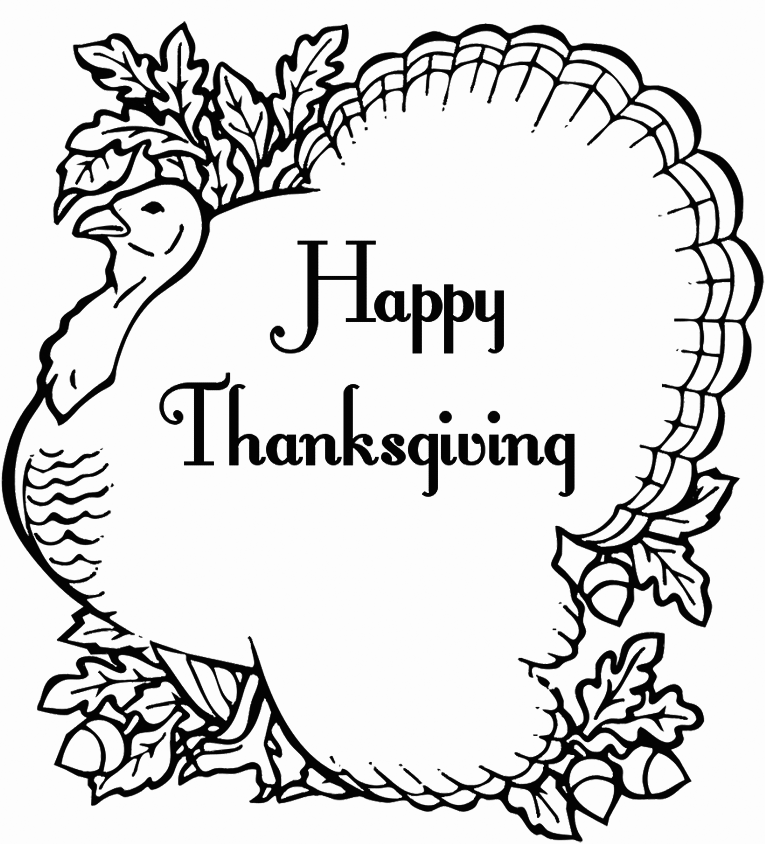 Happy thanksgiving coloring pages