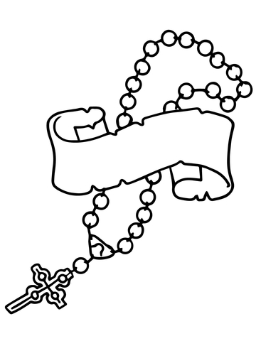 Rosary beads coloring page free printable coloring pages