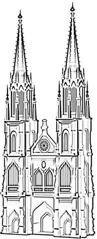 Dibujo de la famosa catedral en colonia para colorear dibujos para colorear imprimir gratis