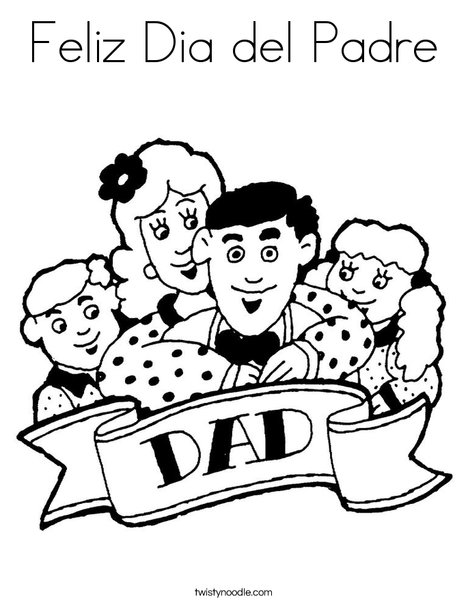 Feliz dia del padre coloring page