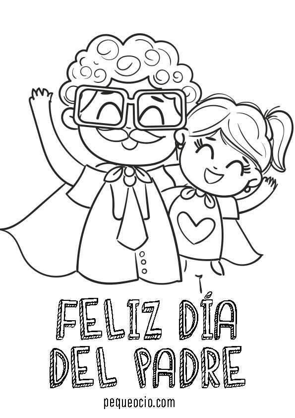 Dibujos para el dãa del padre para colorear y felicitar a papã dia del padre dibujos dia del padre dãa del padre de manualidad