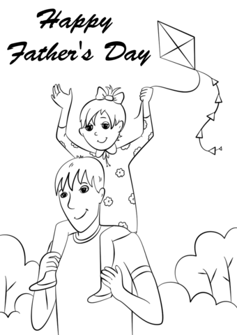 Happy fathers day coloring page free printable coloring pages