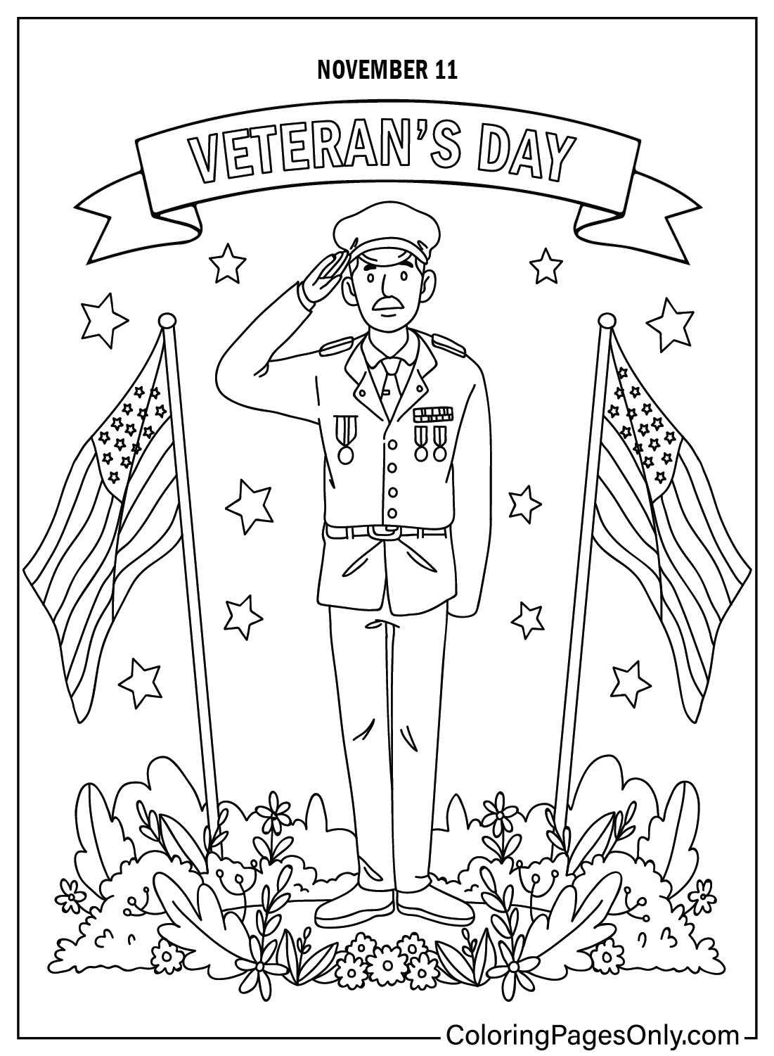 Dibujos para colorear del dãa de los veteranos