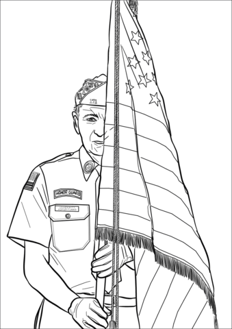 Honor guard coloring page free printable coloring pages