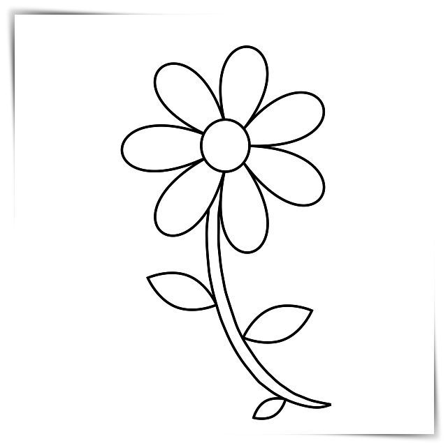 Hermosas imãgenes de flores para colorear para que los mãs chicos se puedan divertir pintando a floreâ flower coloring pages easy coloring pages flower drawing