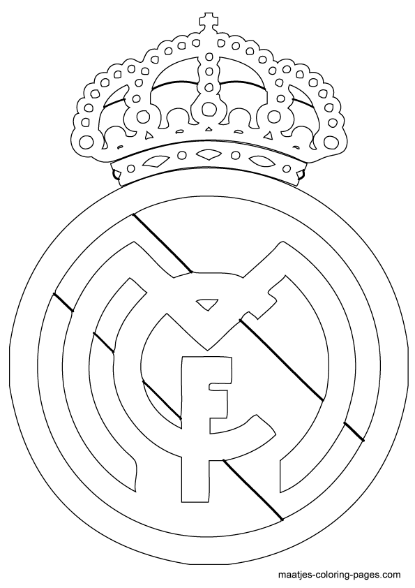 Kiidscoloringpagescom real madrid logo real madrid madrid