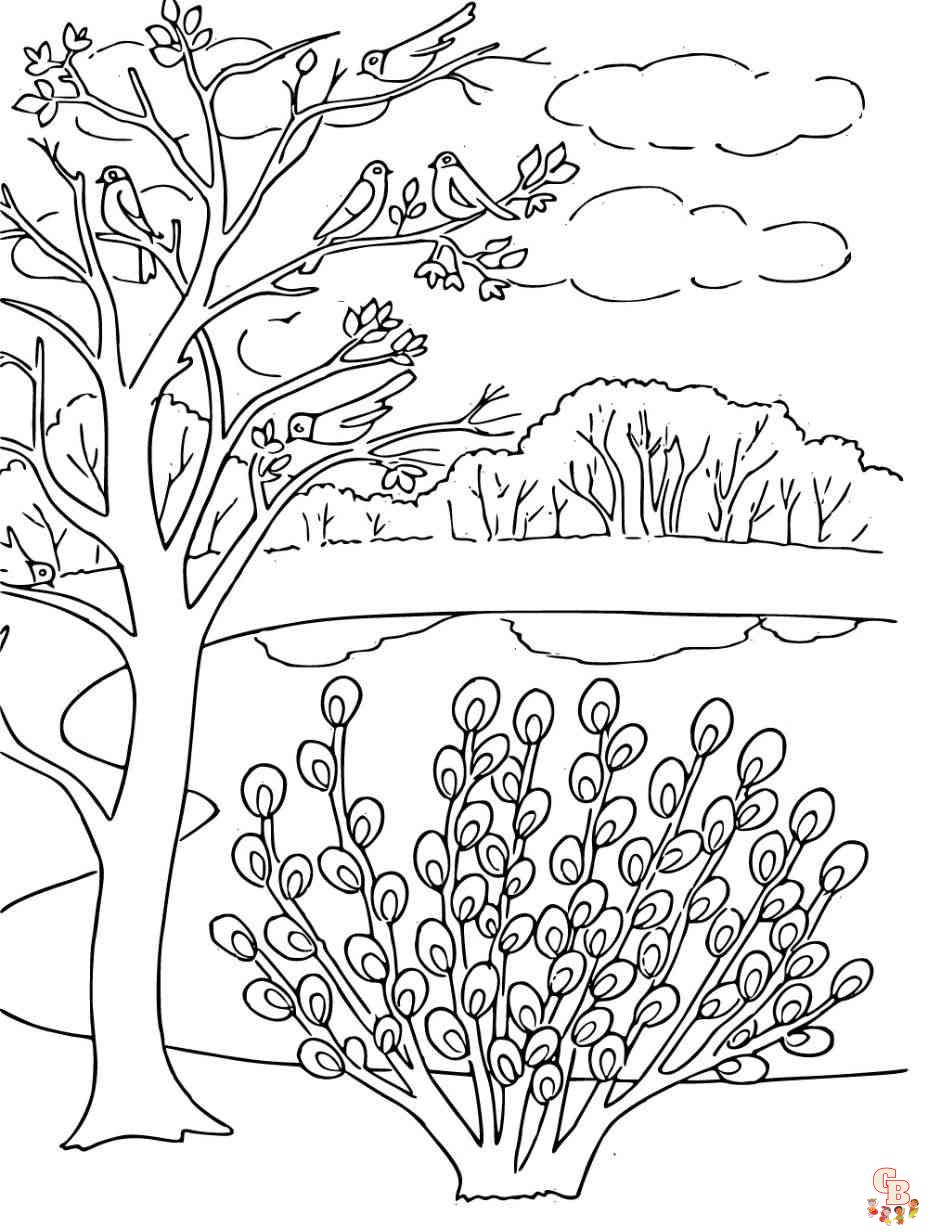 Free spring coloring pages for kids