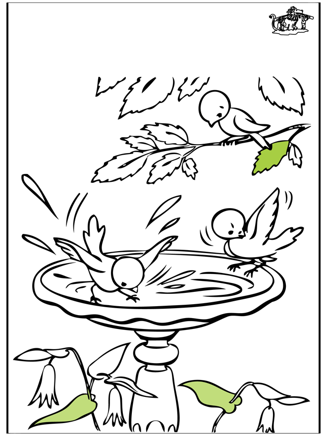 Spring coloring page