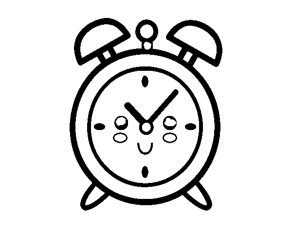 Dibujo de reloj despertador para colorear