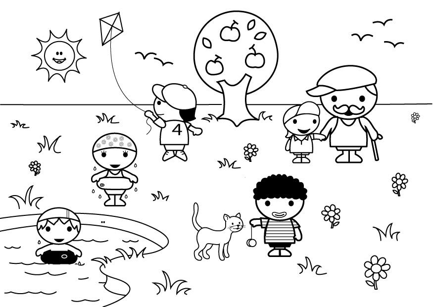 Coloring page b summer