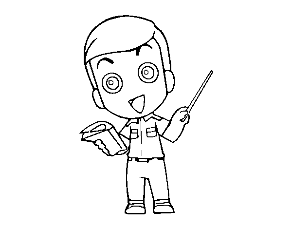 Teacher coloring page