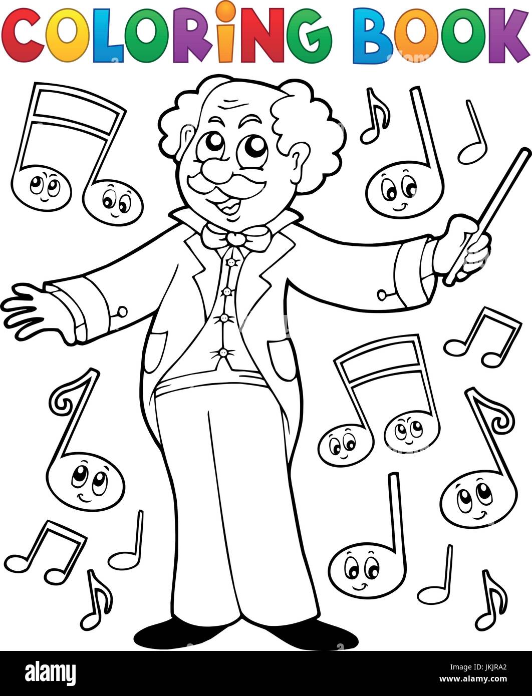 Coloring book music maestro