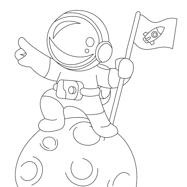 Dibujos para colorear para niãos line art coloring pagekdp vector premium