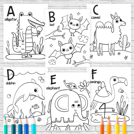 Abecedario para colorear en inglãs dibujos para colorear de animales salvajes libro del abecedario para que los niãos descarguen libro imprimible de animales de safari