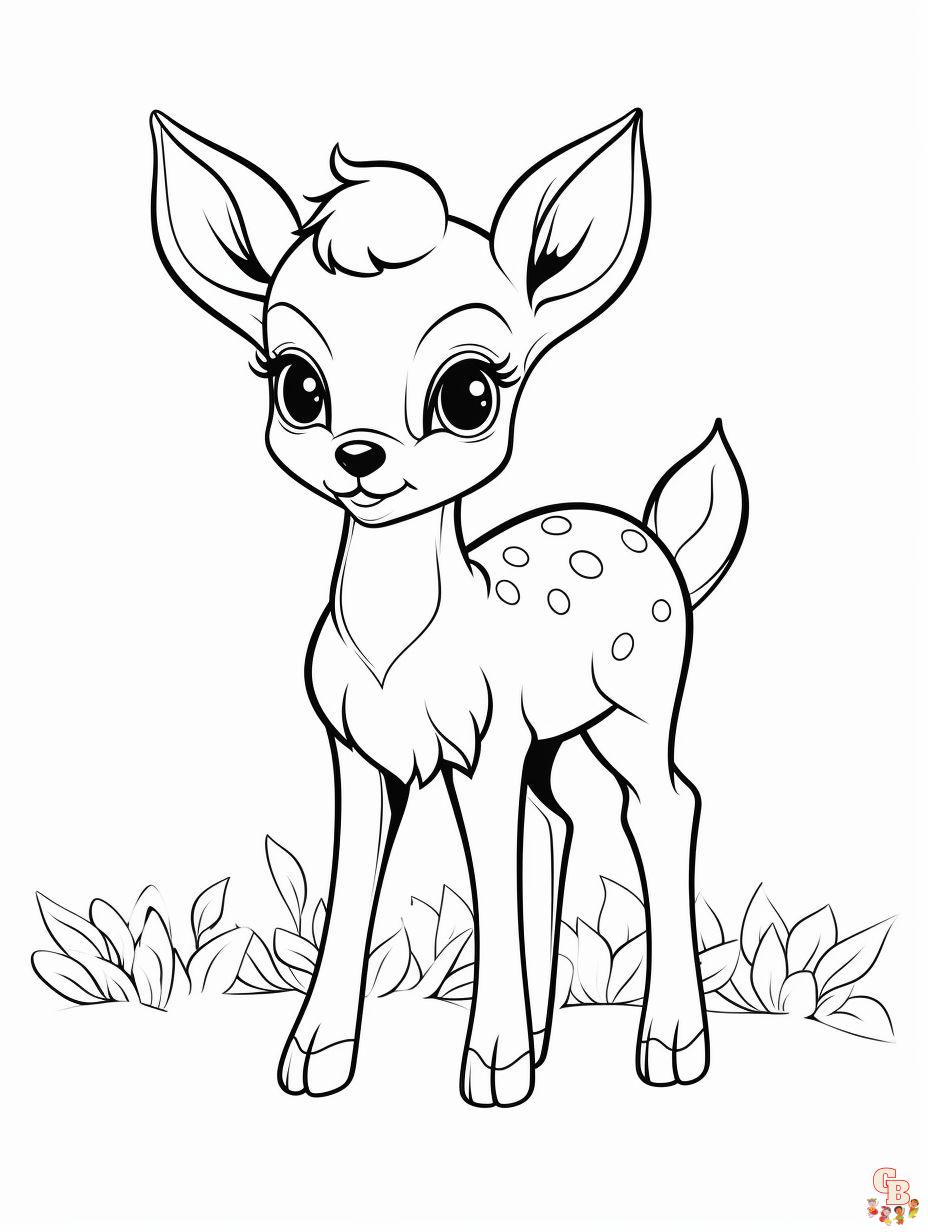 Cute fawn coloring pages despierta la creatividad y el aprendizaje