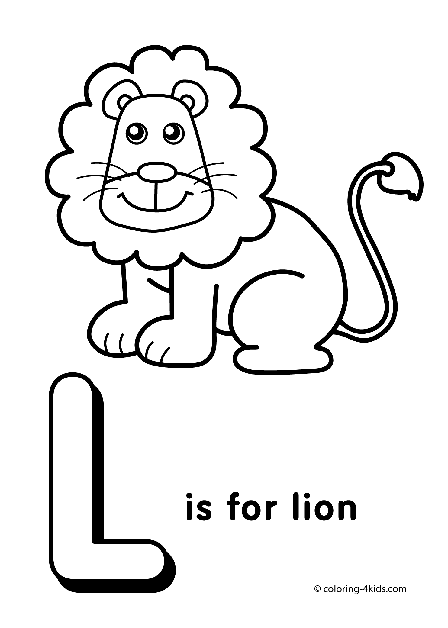 Letter l coloring page