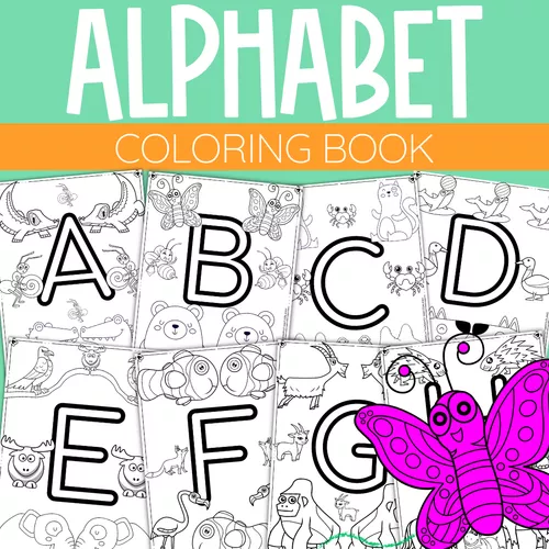 English alphabet coloring pages