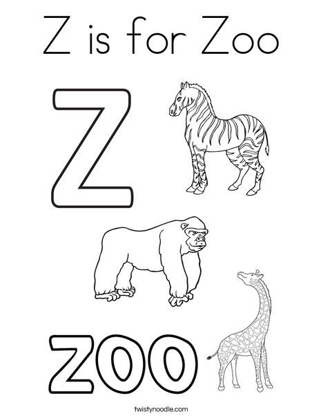 Z is for zoo coloring page zoo coloring pag letter z crafts letter z