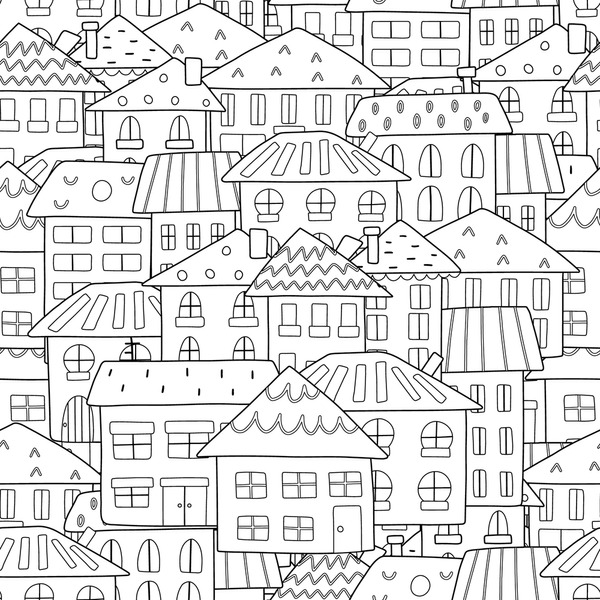 Building colouring pages mãs de ilustraciones y dibujos de stock con licencia libres de regalãas