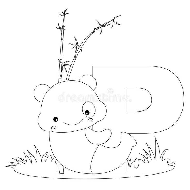 Animal alphabet p coloring page illustration of alphabet letter p with a cute l aff illâ printable coloring pages alphabet coloring pages coloring letters