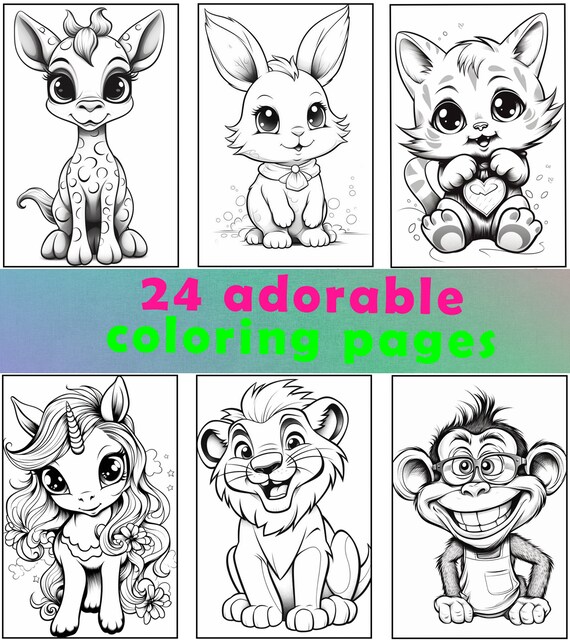 Cute digital coloring book dibujos para colorear para niãos pequeãos ilustraciãn para colorear digital malvorlagen malbuch