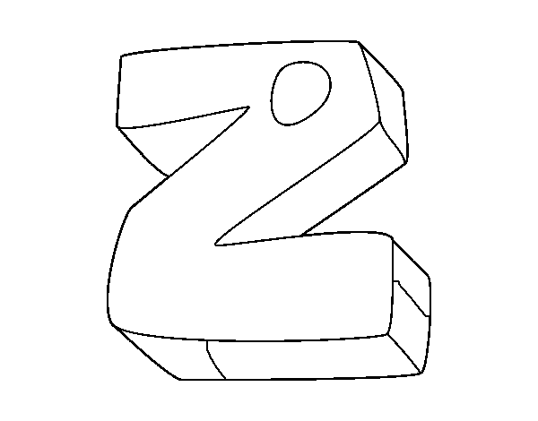 Letter z coloring page