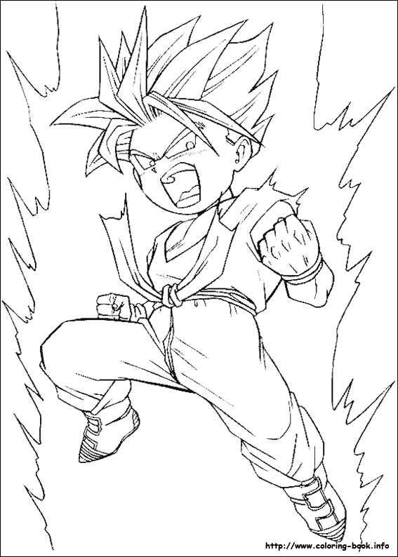 Dragon ball z coloring picture