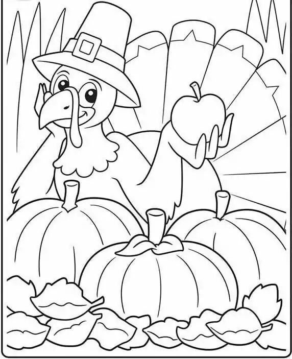 Thanksgiving coloring pages pdf to print