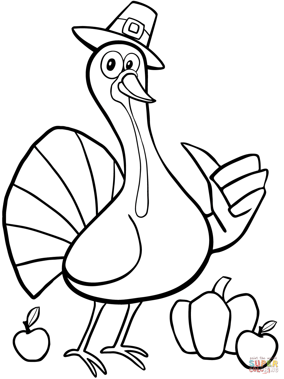 Dibujo de moderno pavo de acciãn de gracias para colorear dibujos para colorear imprimir gratis