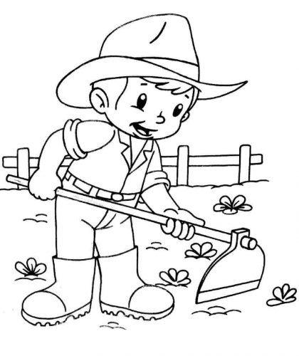 Little farmer coloring page dia del campesino pãginas para colorear pãginas para colorear de animales