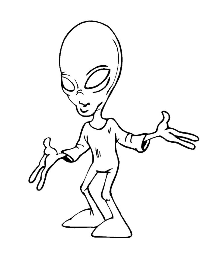 Alien coloring pages pictures free printable