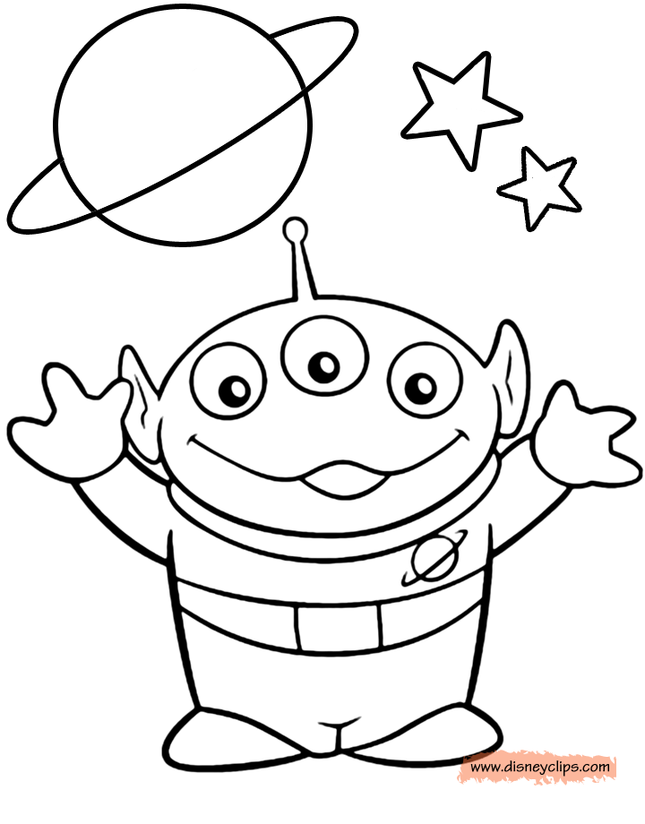 Drawn alien toy story coloring page x toy story coloring pages disney coloring pages coloring pages