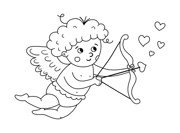 Coloring page cupid mãs de ilustraciones y dibujos de stock con licencia libres de regalãas