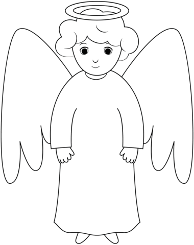 Angel coloring page free printable coloring pages