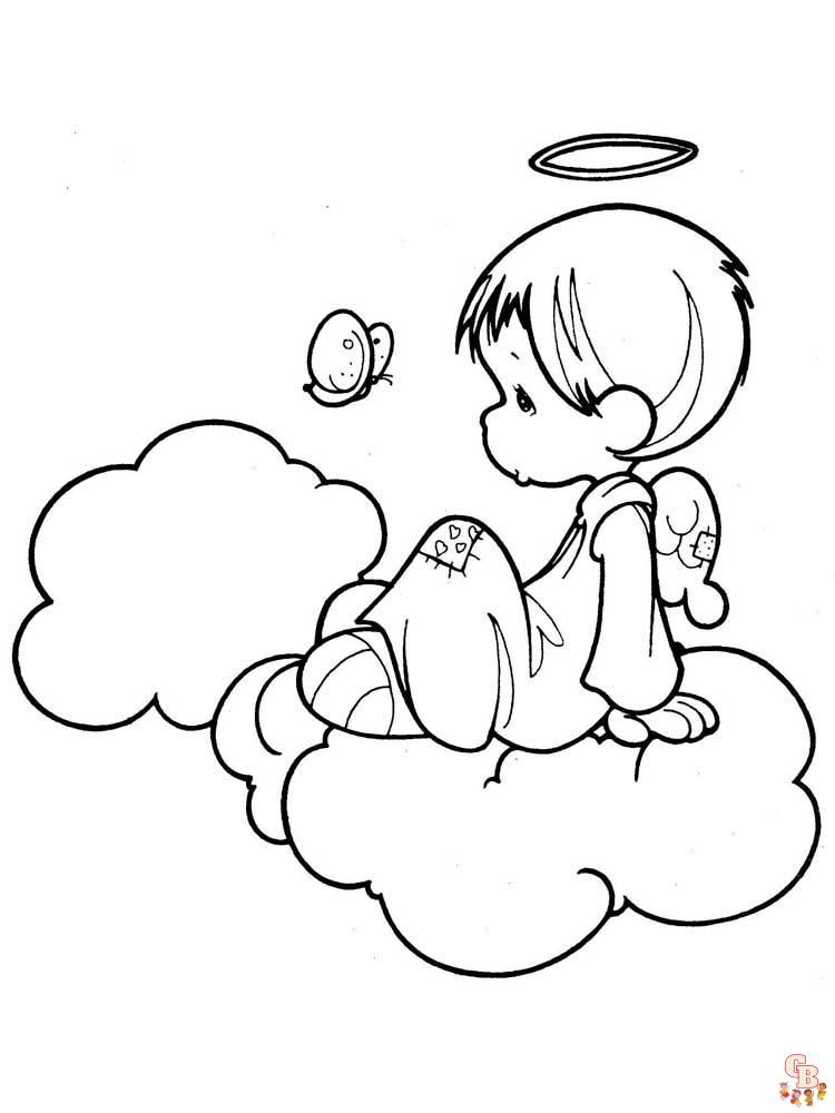 These angel coloring pages for kids